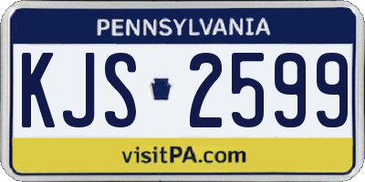 PA license plate KJS2599