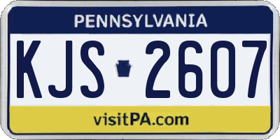 PA license plate KJS2607