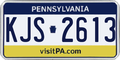 PA license plate KJS2613