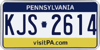 PA license plate KJS2614