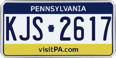 PA license plate KJS2617