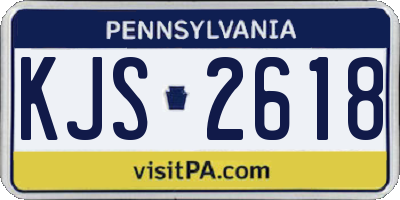 PA license plate KJS2618