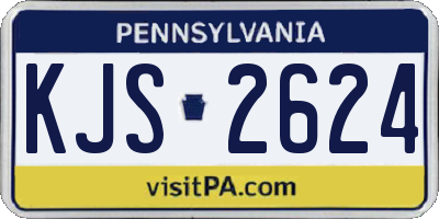 PA license plate KJS2624