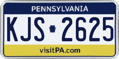 PA license plate KJS2625