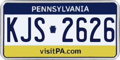 PA license plate KJS2626