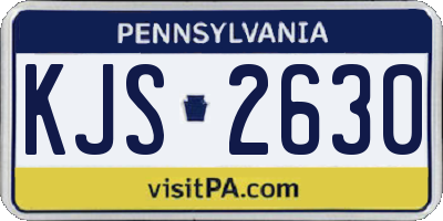 PA license plate KJS2630
