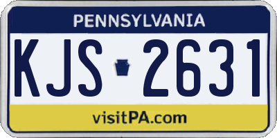 PA license plate KJS2631