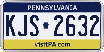 PA license plate KJS2632