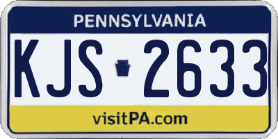 PA license plate KJS2633