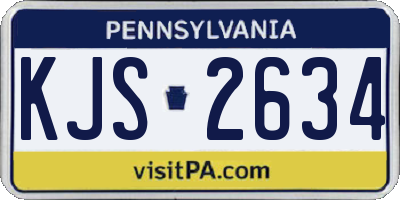 PA license plate KJS2634
