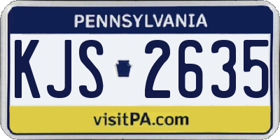 PA license plate KJS2635