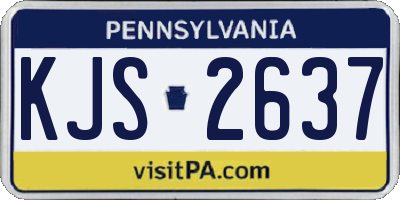 PA license plate KJS2637