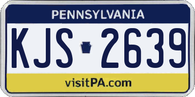 PA license plate KJS2639