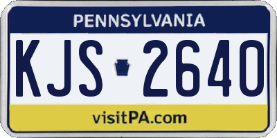 PA license plate KJS2640