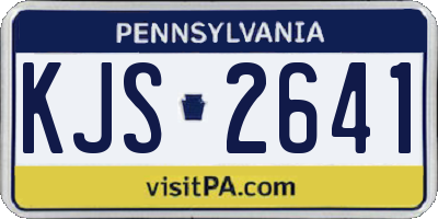 PA license plate KJS2641