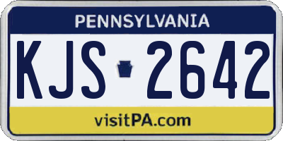PA license plate KJS2642