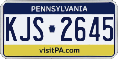 PA license plate KJS2645
