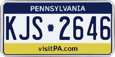 PA license plate KJS2646