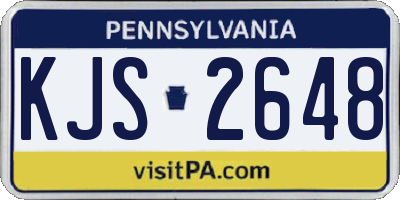 PA license plate KJS2648