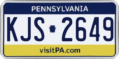 PA license plate KJS2649