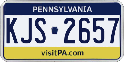 PA license plate KJS2657