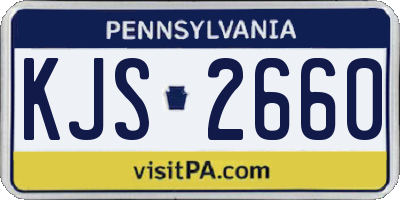 PA license plate KJS2660