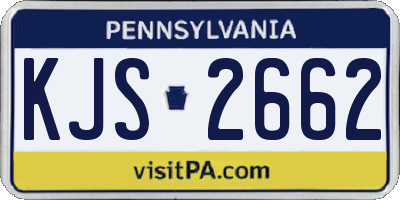 PA license plate KJS2662