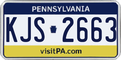 PA license plate KJS2663
