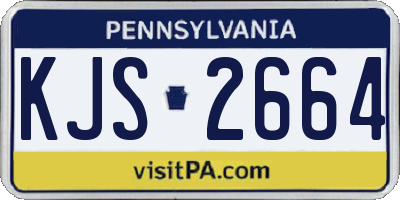 PA license plate KJS2664