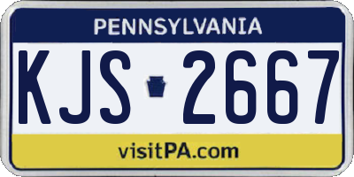 PA license plate KJS2667