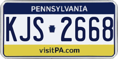 PA license plate KJS2668