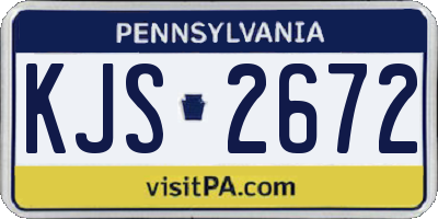 PA license plate KJS2672