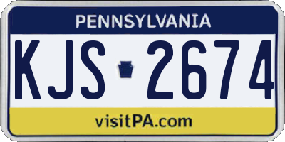 PA license plate KJS2674