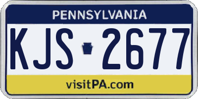 PA license plate KJS2677
