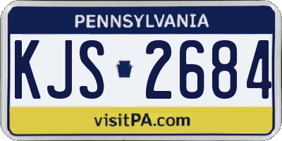 PA license plate KJS2684