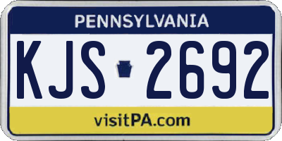 PA license plate KJS2692