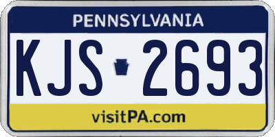 PA license plate KJS2693