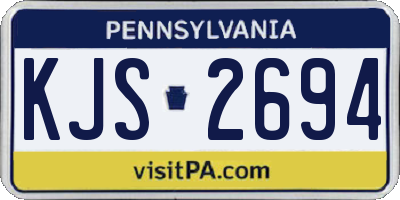 PA license plate KJS2694