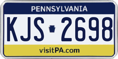 PA license plate KJS2698