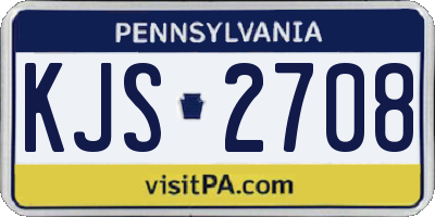 PA license plate KJS2708