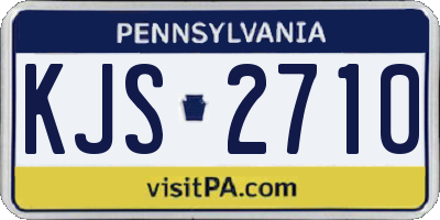 PA license plate KJS2710