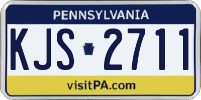 PA license plate KJS2711