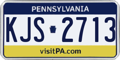 PA license plate KJS2713