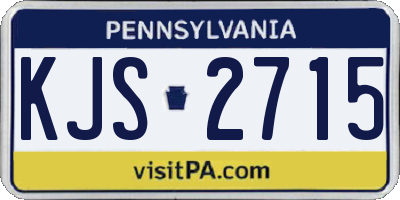 PA license plate KJS2715