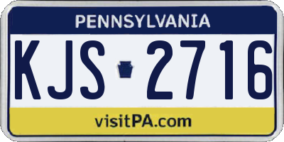 PA license plate KJS2716