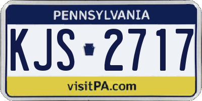 PA license plate KJS2717
