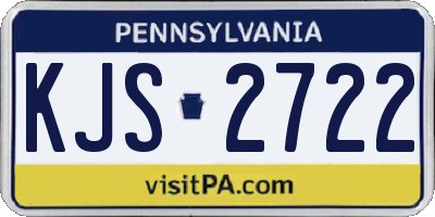 PA license plate KJS2722