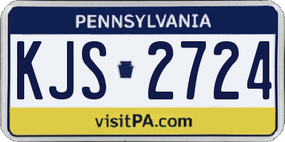 PA license plate KJS2724