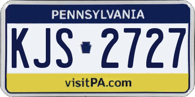 PA license plate KJS2727