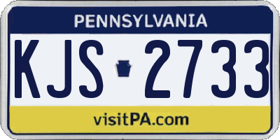 PA license plate KJS2733